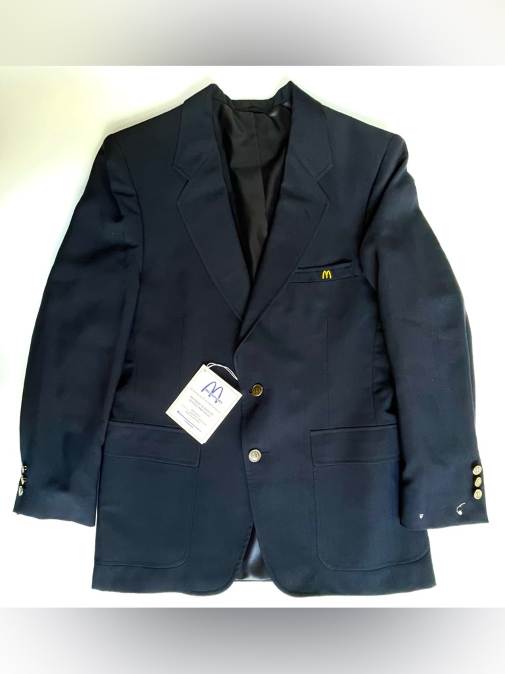 McDonald's Dark Navy Men's Blazer with Gold Logo